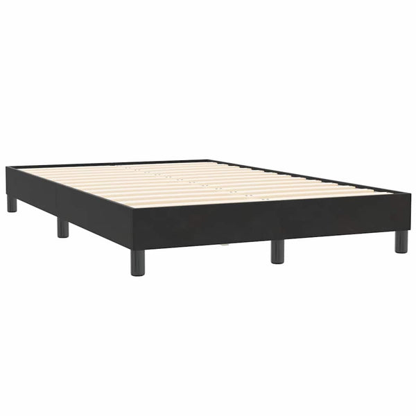 Schwarzes Boxspringbett 120x210 cm Samt
