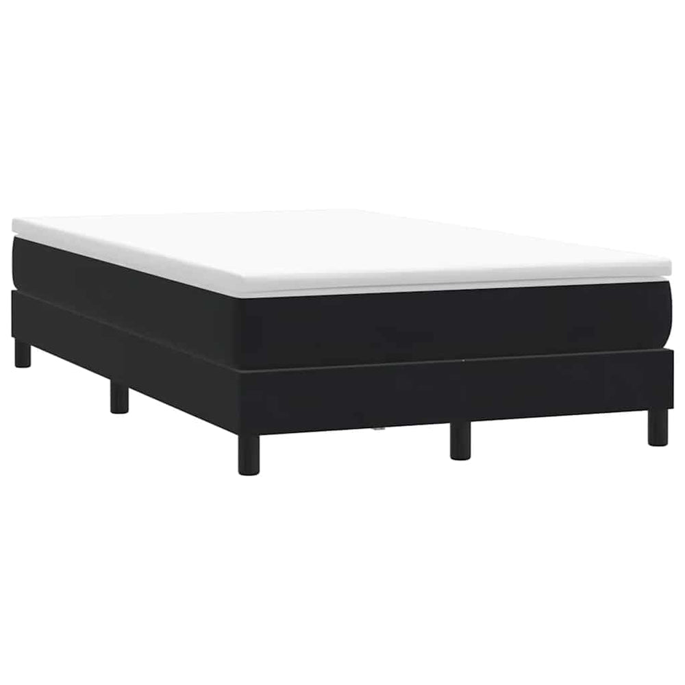 Schwarzes Boxspringbett 120x210 cm Samt
