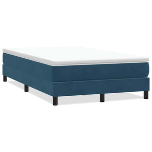 Boxspringbett 120x210 cm Dunkelblau Samt