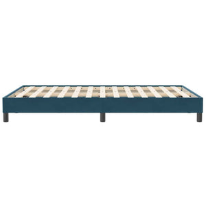 Boxspringbett 120x210 cm Dunkelblau Samt