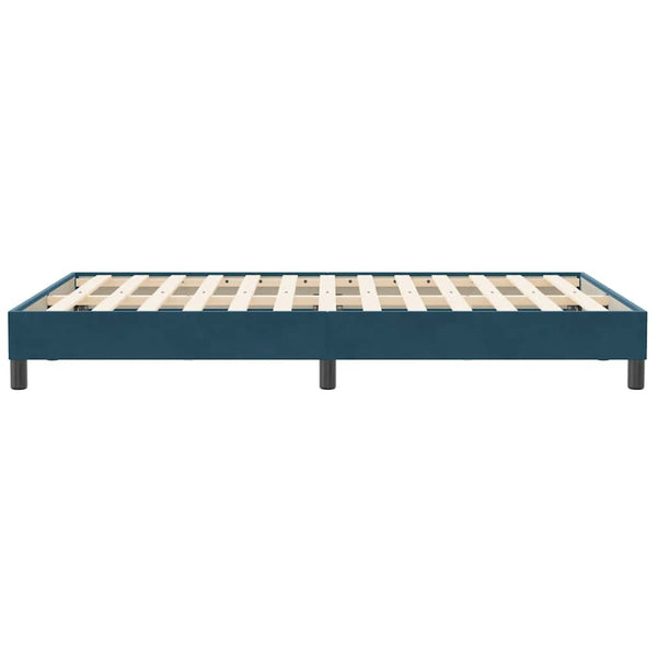 Boxspringbett 120x210 cm Dunkelblau Samt