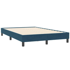 Boxspringbett 120x210 cm Dunkelblau Samt