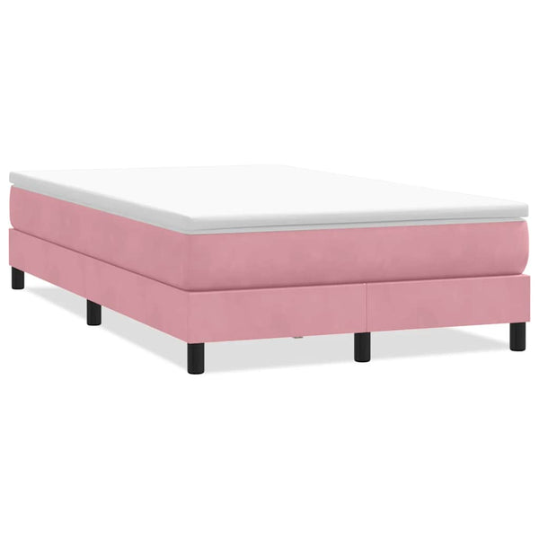 Boxspringbett Rosa 120x210 cm Samt Ohne Matratze