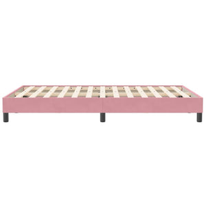 Boxspringbett Rosa 120x210 cm Samt Ohne Matratze