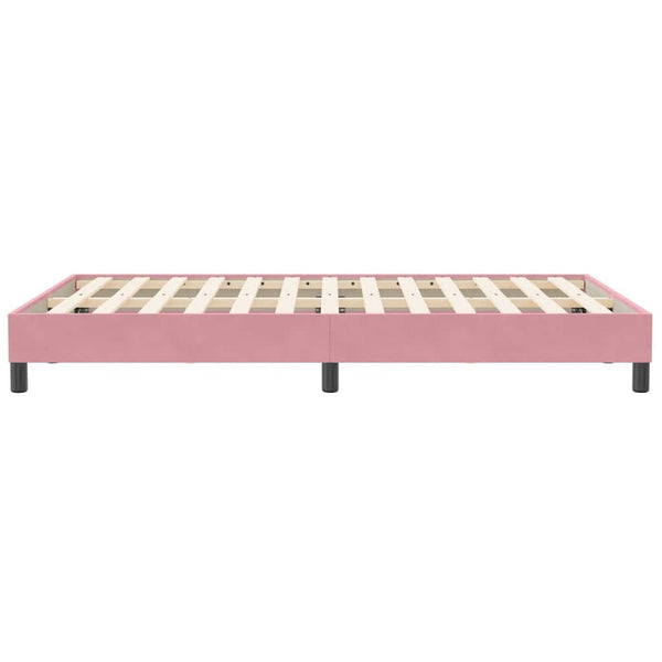 Boxspringbett Rosa 120x210 cm Samt Ohne Matratze