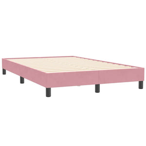 Boxspringbett Rosa 120x210 cm Samt Ohne Matratze