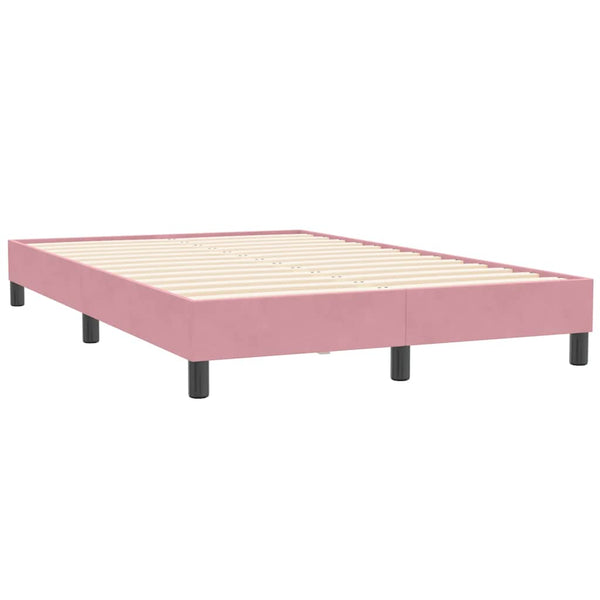 Boxspringbett Rosa 120x210 cm Samt Ohne Matratze
