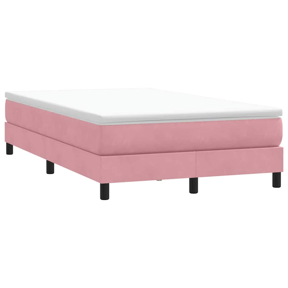 Boxspringbett Rosa 120x210 cm Samt Ohne Matratze