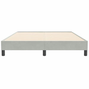 Boxspringbett 140x210 cm Hellgrau Samt Ohne Matratze