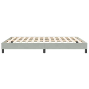 Boxspringbett 140x210 cm Hellgrau Samt Ohne Matratze