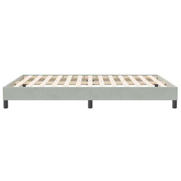 Boxspringbett 140x210 cm Hellgrau Samt Ohne Matratze