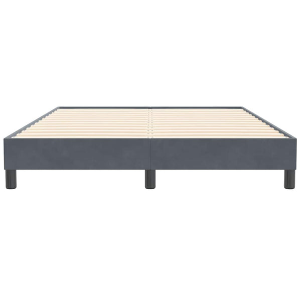 Boxspringbett Dunkelgrau 140x210 cm Samt