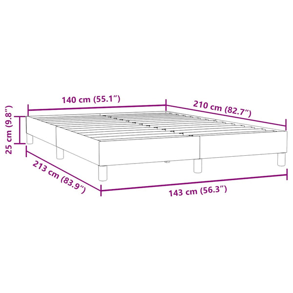 Boxspringbett Dunkelgrau 140x210 cm Samt