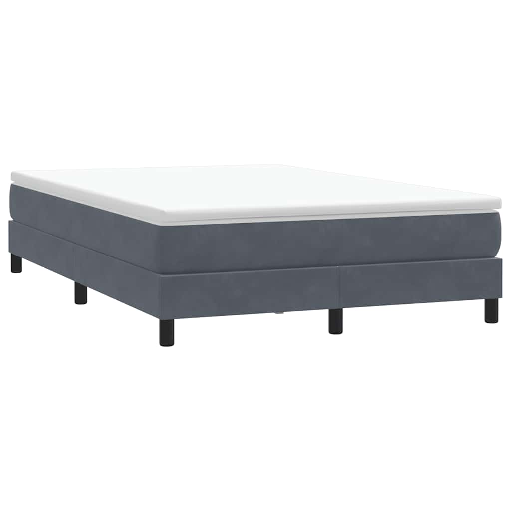 Boxspringbett Dunkelgrau 140x210 cm Samt