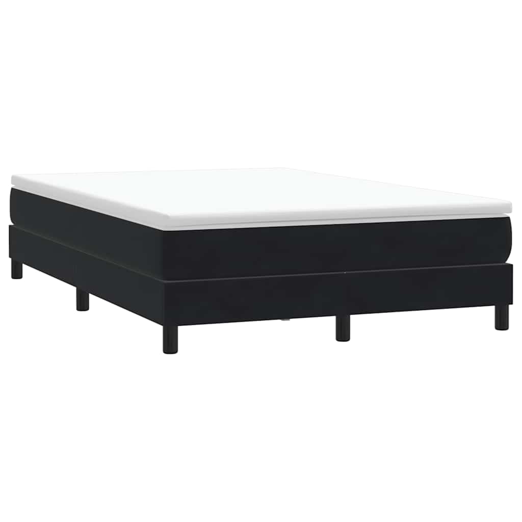 Boxspringbett Schwarz 140x210 cm Samt