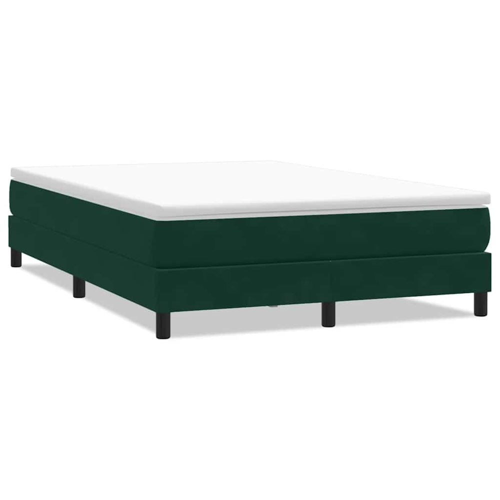 Boxspringbett Dunkelgrün 140x210 cm Samt