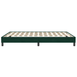 Boxspringbett Dunkelgrün 140x210 cm Samt