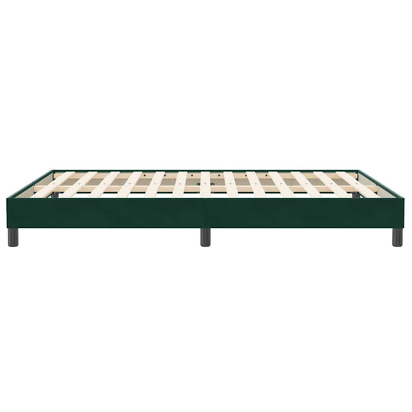 Boxspringbett Dunkelgrün 140x210 cm Samt