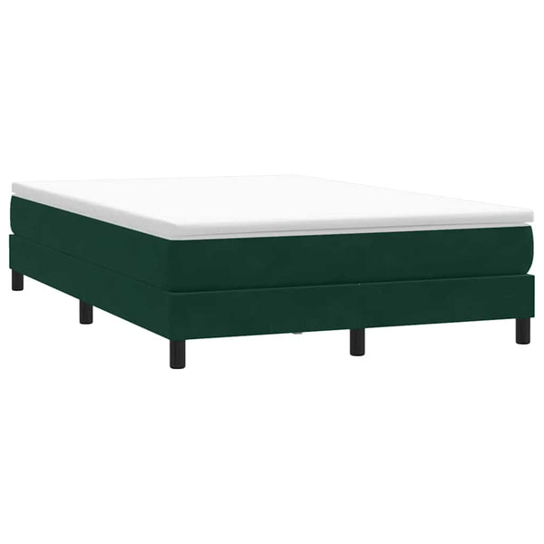 Boxspringbett Dunkelgrün 140x210 cm Samt
