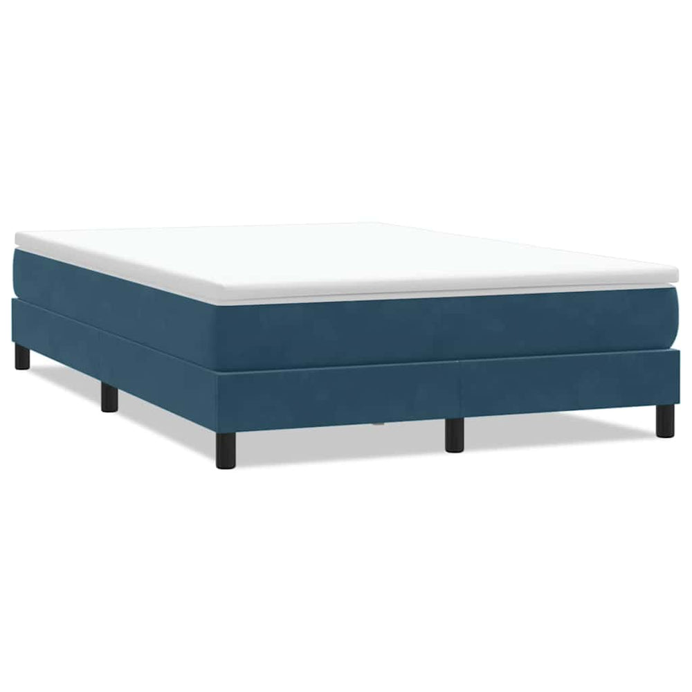 Boxspringbett Dunkelblau 140x210 cm Samt