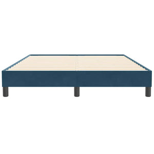 Boxspringbett Dunkelblau 140x210 cm Samt