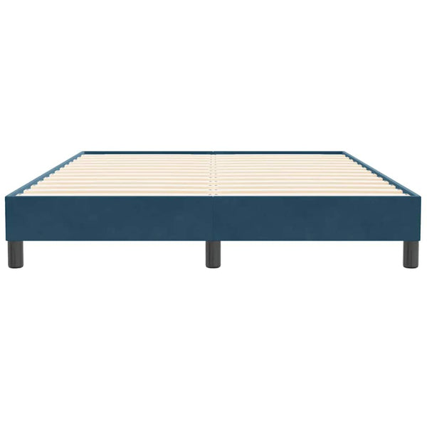 Boxspringbett Dunkelblau 140x210 cm Samt