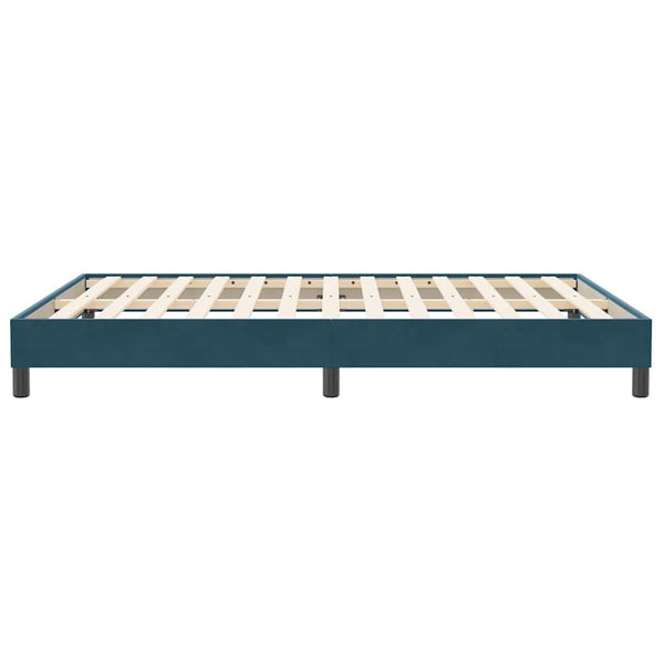 Boxspringbett Dunkelblau 140x210 cm Samt