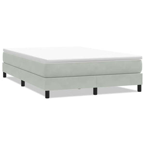 Boxspringbett Hellgrau 160x210 cm Samt