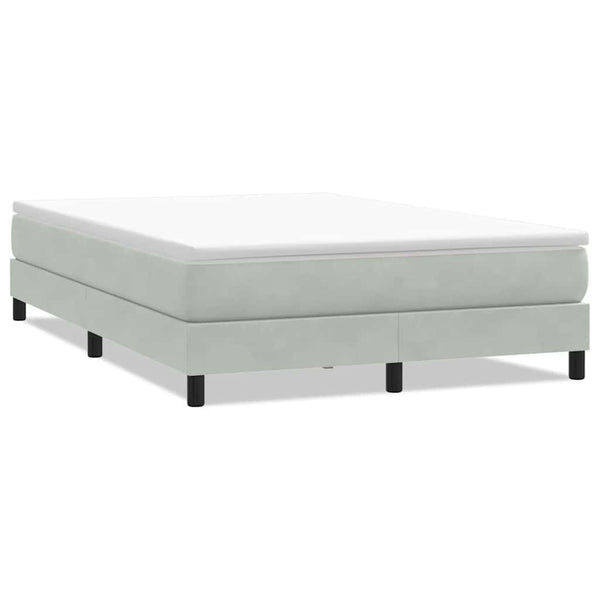 Boxspringbett Hellgrau 160x210 cm Samt