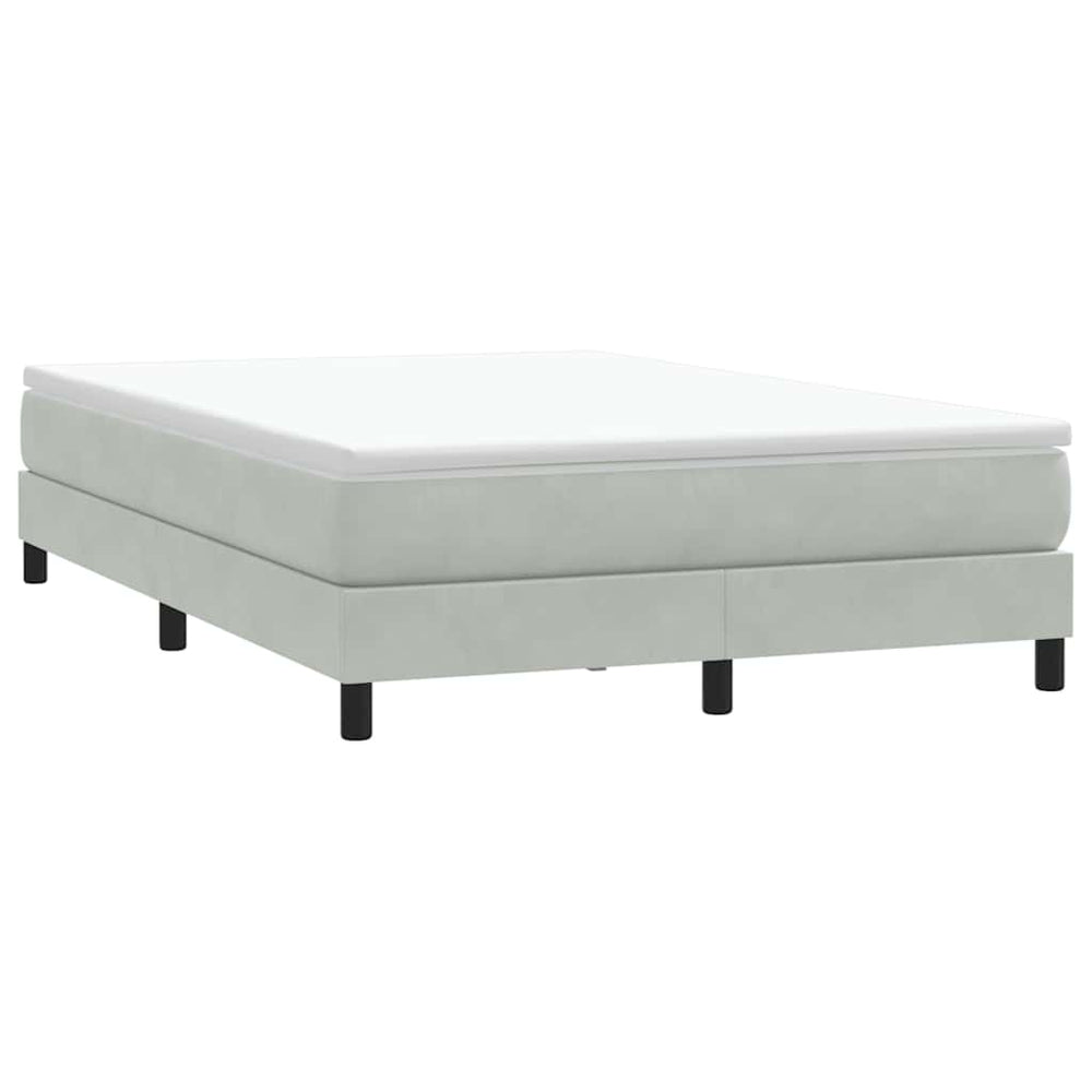 Boxspringbett Hellgrau 160x210 cm Samt