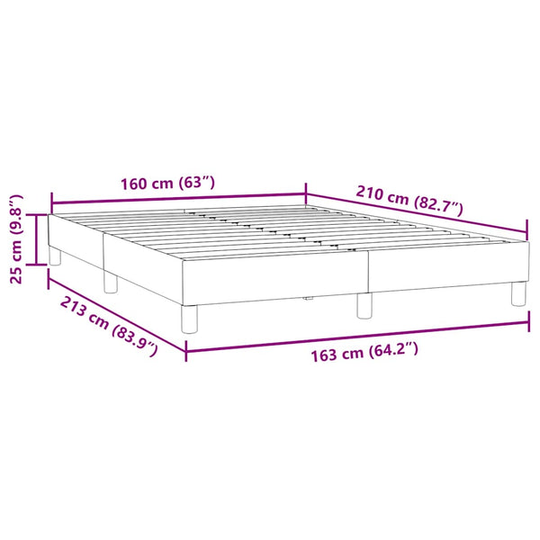 Boxspringbett Dunkelgrau 160x210 cm Samt
