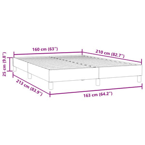 Boxspringbett Schwarz Samt 160x210 cm (Ohne Matratze)