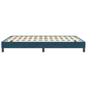Boxspringbett Dunkelblau 160x210 cm Samt
