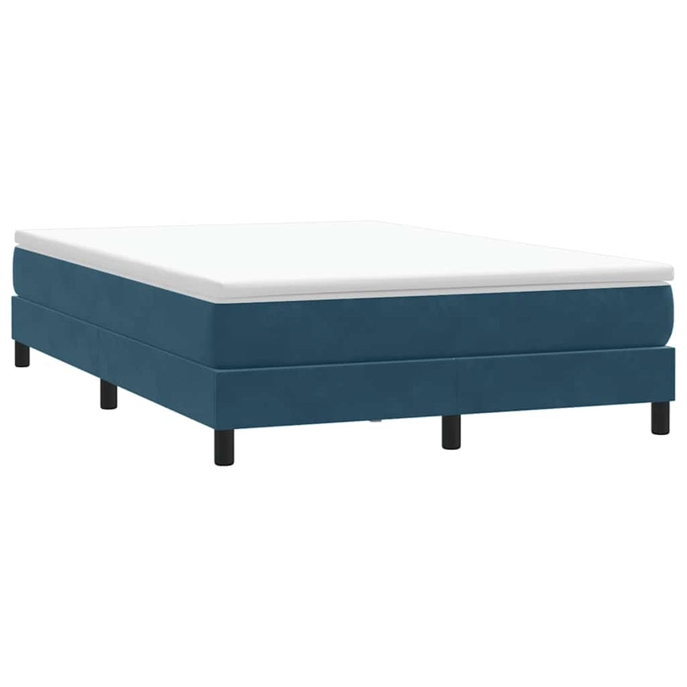 Boxspringbett Dunkelblau 160x210 cm Samt