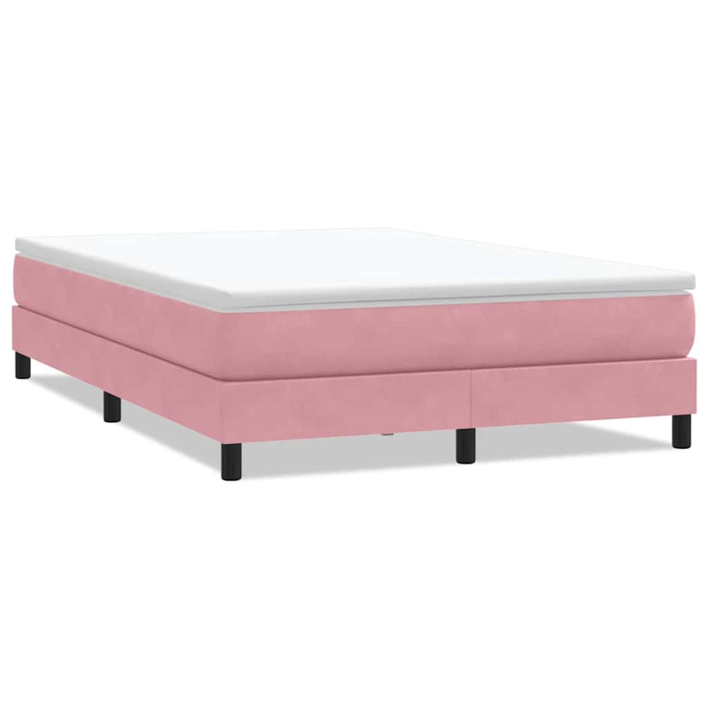 Boxspringbett Rosa 160x210 cm Samt Ohne Matratze