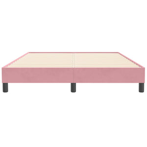Boxspringbett Rosa 160x210 cm Samt Ohne Matratze