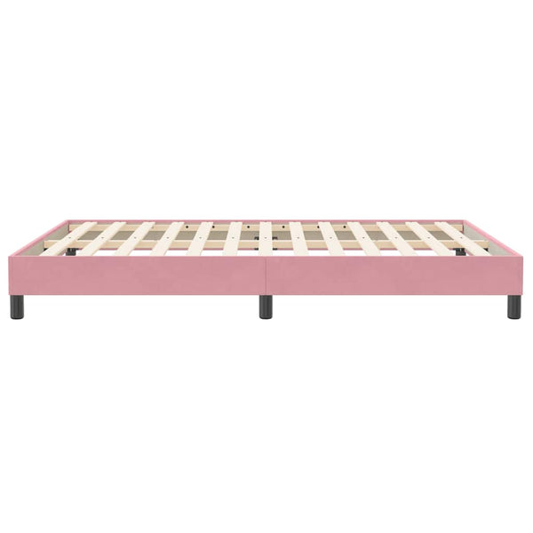 Boxspringbett Rosa 160x210 cm Samt Ohne Matratze