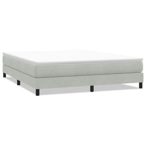 Boxspringbett Hellgrau 180x210 cm Samt
