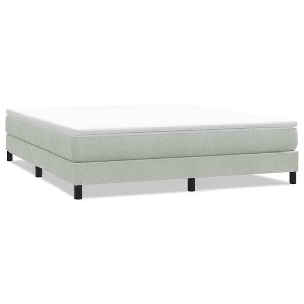 Boxspringbett Hellgrau 180x210 cm Samt