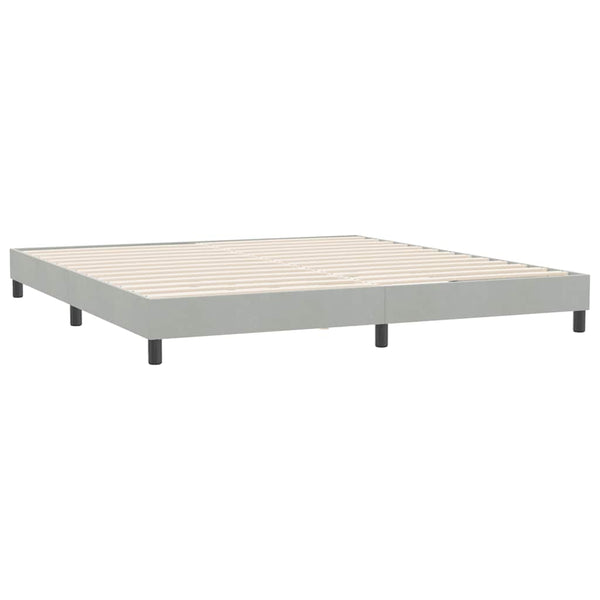 Boxspringbett Hellgrau 180x210 cm Samt