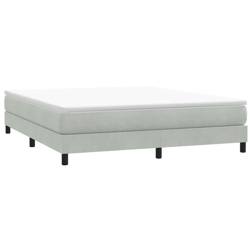 Boxspringbett Hellgrau 180x210 cm Samt