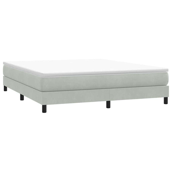 Boxspringbett Hellgrau 180x210 cm Samt