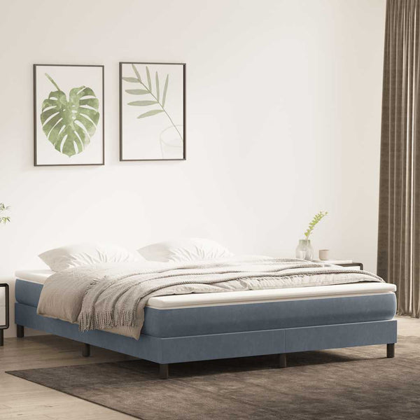 Boxspringbett Dunkelgrau 180x210 cm Samt