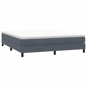 Boxspringbett Dunkelgrau 180x210 cm Samt