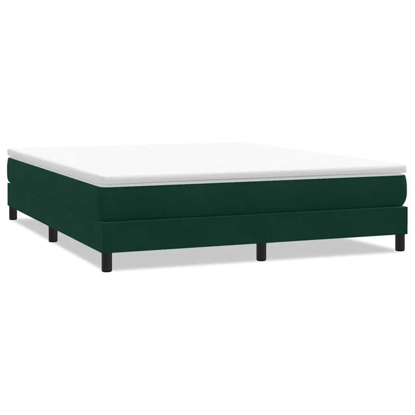 Boxspringbett Dunkelgrün 180x210 cm Samt
