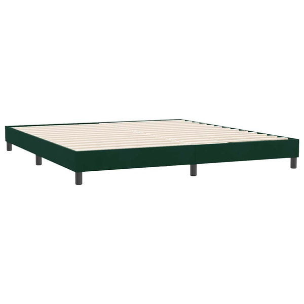 Boxspringbett Dunkelgrün 180x210 cm Samt
