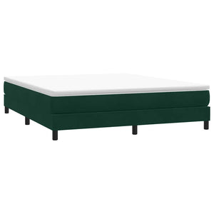 Boxspringbett Dunkelgrün 180x210 cm Samt