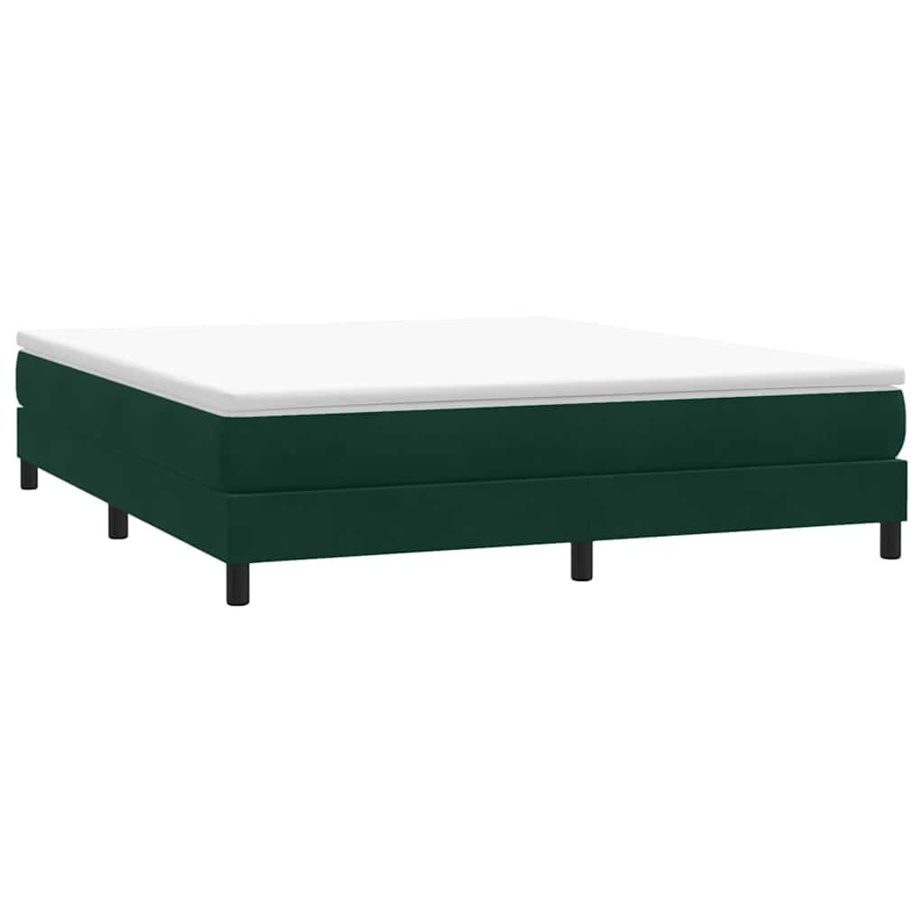 Boxspringbett Dunkelgrün 180x210 cm Samt