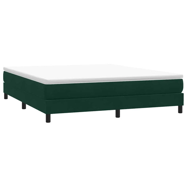 Boxspringbett Dunkelgrün 180x210 cm Samt