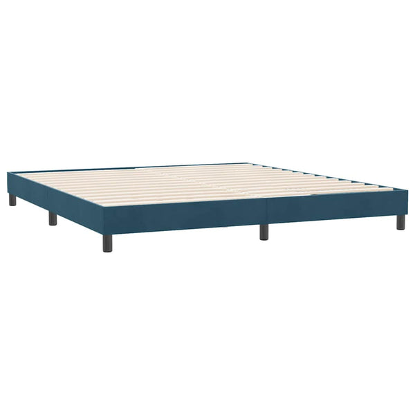 Boxspringbett Dunkelblau 180x210 cm Samt